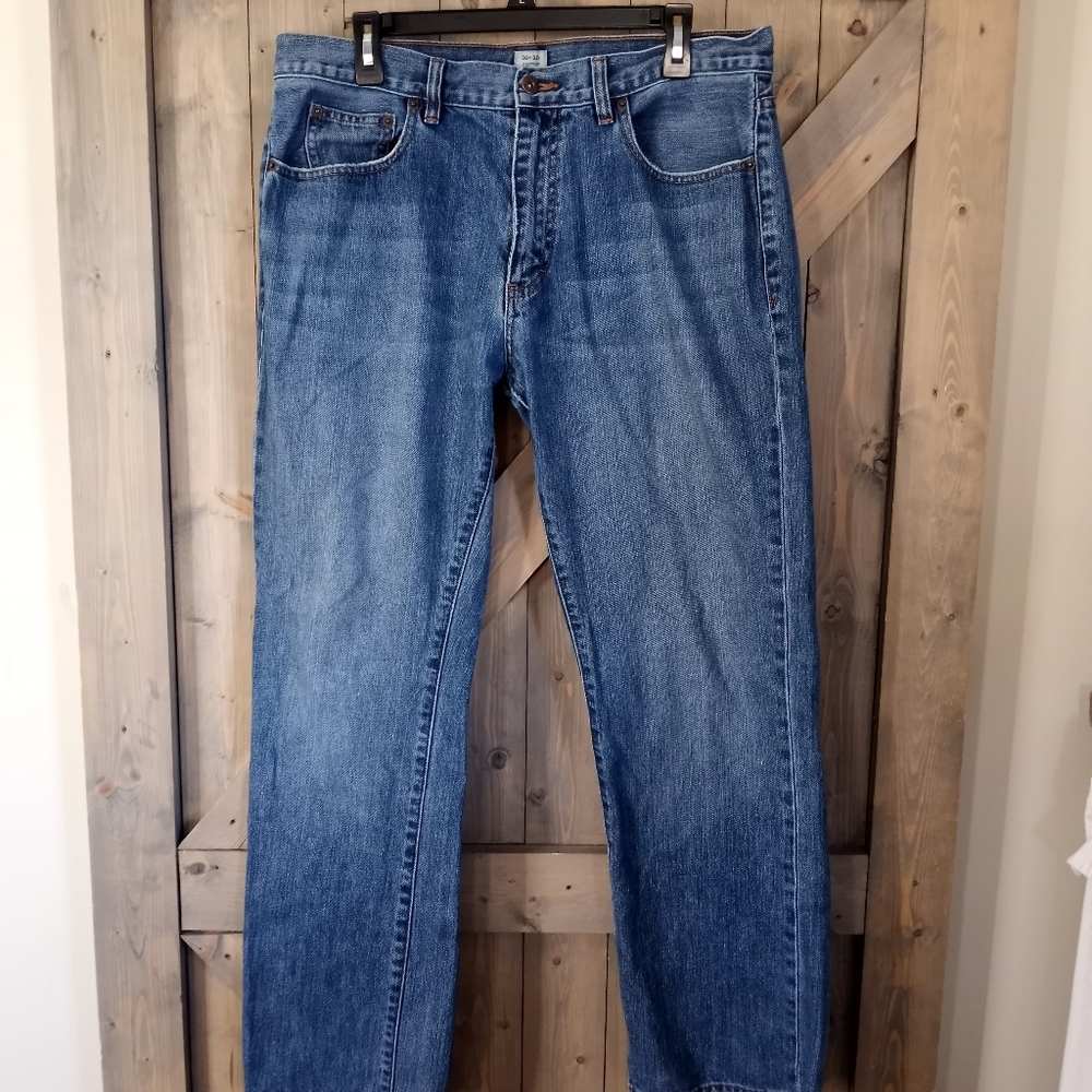 J. CREW - Boot Cut Blue Jeans - Men Size 36 x 32 Actual 36 x 30